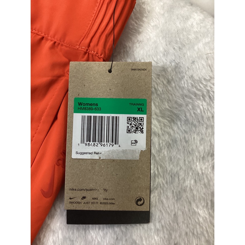 Nike Womens 24.7 Dri-FIT High Rise Wide Leg Training Pants Orange HM8389-633 XL - Picture 3 of 6